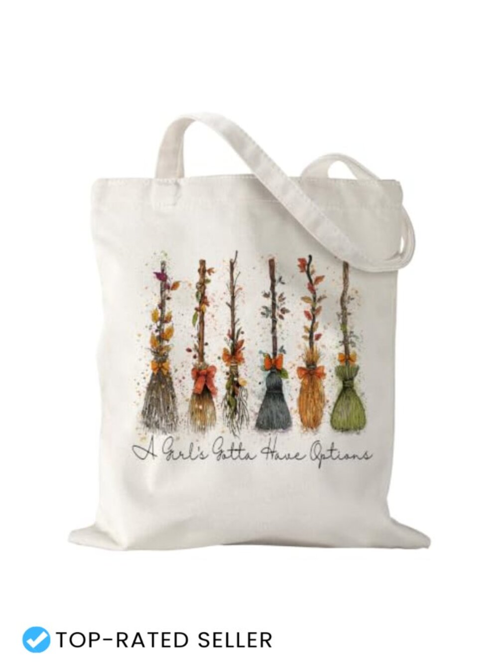 Halloween Tote Bag Women Gift Canvas Reusable Trick or Treat Hand-Carry